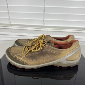 ECCO Biom Grip II Brown Leather Sneakers 11 11.5 EU 45 Outdoor Active Wear